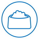 Dog feeding icon