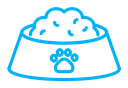 Dog feeding icon