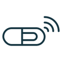 Dog microchip icon