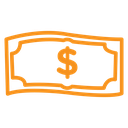 Dollar banknote money icon