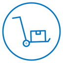 Dolly flatbed icon