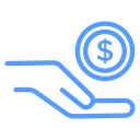 Donate Coin Hand icon