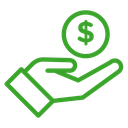 Donation Hand Coin icon