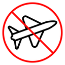 Dont fly sign icon