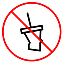 Dont throw away plastic sign icon