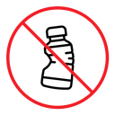 Dont throw away plastic sign icon