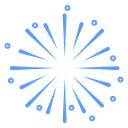 Dotted Starburst Color Outline icon