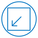 Down left icon