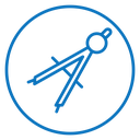Drafting compass icon