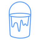 Dripping Paint Bucket Color Outline icon