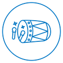 Drum Instrument Color Outline icon