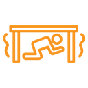Earthquake safety place icon