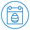 Easter calendar icon