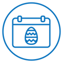 Easter calendar icon