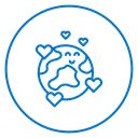 Eco Friendly Earth Color Outline icon