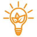 Eco light bulb icon