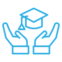 Education Insurance Hands Cap icon