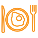 Egg on plate icon