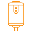 Electric heating boiler icon