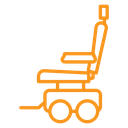 Electric wheelchair scooter icon