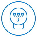Electricity Meter Color Outline icon