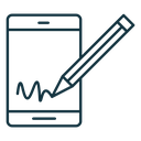 Electronic signature 2 icon