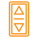 Elevator, lift button icon