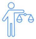 Ethics Person Holding Scales icon
