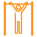 Exercise hang bar icon