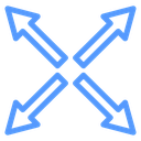 Expand Diagonal Arrows Bold icon