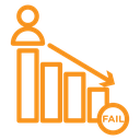 Fail or failure icon