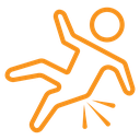 Fall accident icon