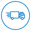 Fast shipping delivery truck icon