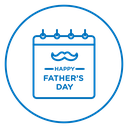 Fathers day calendar icon
