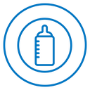 Feeding bottle forbidden icon
