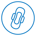 Feminine hygiene pad icon