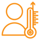 Fever, high temperature icon