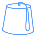Fez hat Color Outline icon