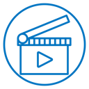 Film clapperboard icon