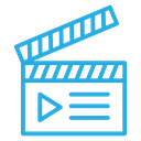Film Editing Clapperboard Play icon