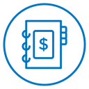 Financial log icon