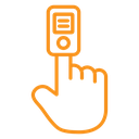 Fingertip pulse oximeter icon
