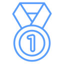 First Place Medal Color Outline icon