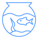 Fish bowl Color Outline icon