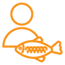Fisherman with fish icon
