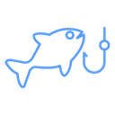 Fishing Color Outline icon