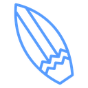 Fishtail Surfboard Color Outline icon