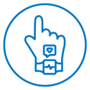 Fitness tracker smart watch icon