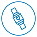 Fitness tracker smart watch icon