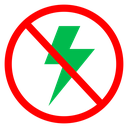 Flash Off Bolt Color Outline icon